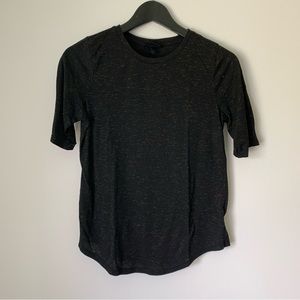 Who What Wear black T-Shirt with gold thread, S